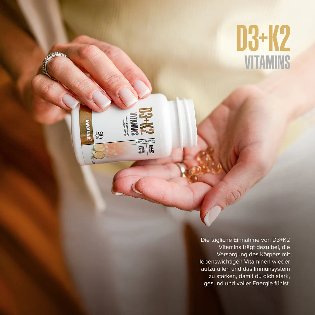 Maxler D3 + K2 Vitamins (90 softgels) banner