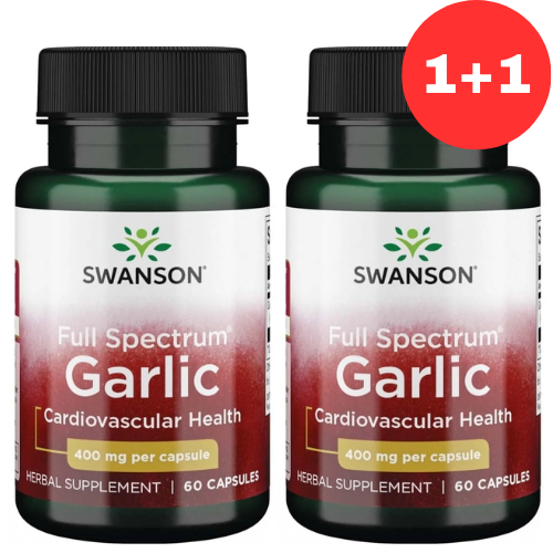 1+1 Swanson Full Spectrum ķiploku 400mg 60kaps akcija