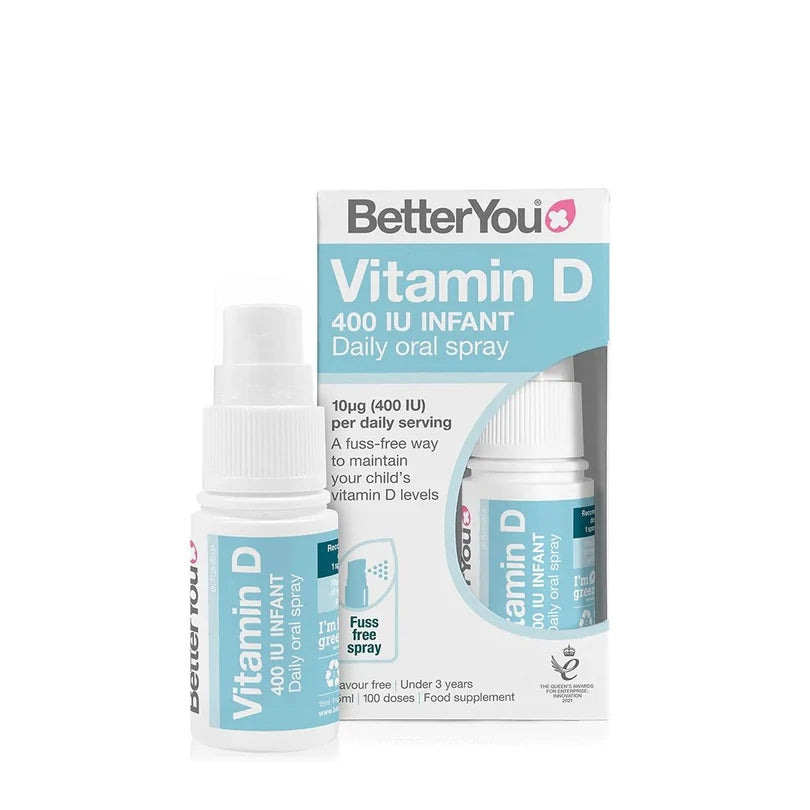 BetterYou Vitamin D 400 IU (10μg) Infant Daily Oral Spray 15ml kaina akcija