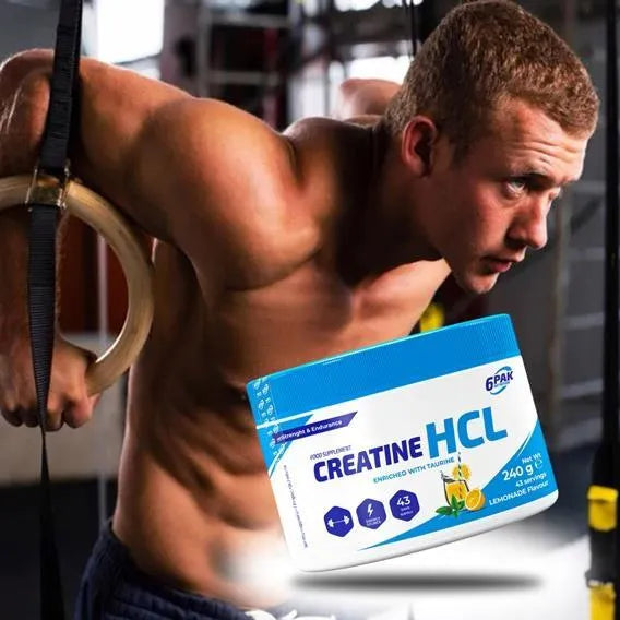 6PAK CREATINE HCL 240g JAR LEMONADE