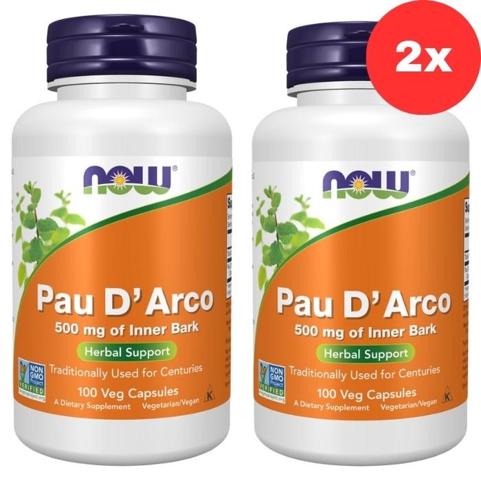 2x NOW Foods Pau D'Arco 500 mg 100 vāciņi