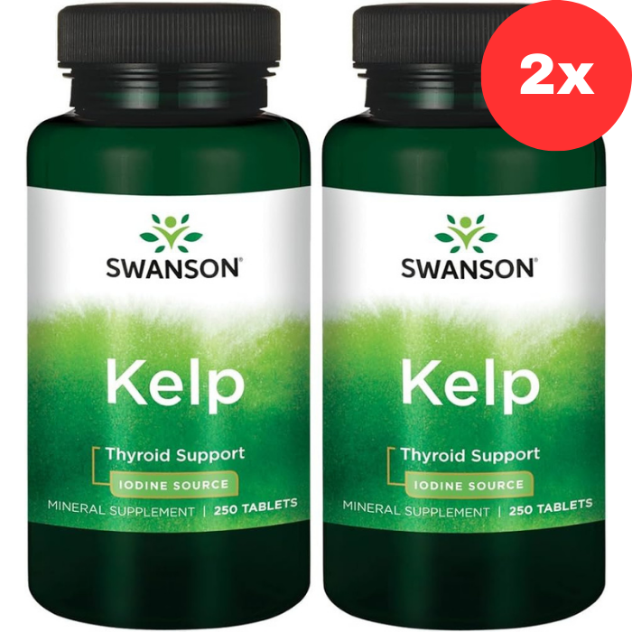 2x SWANSON KELP (IODINE), 225mcg, 250 tab price