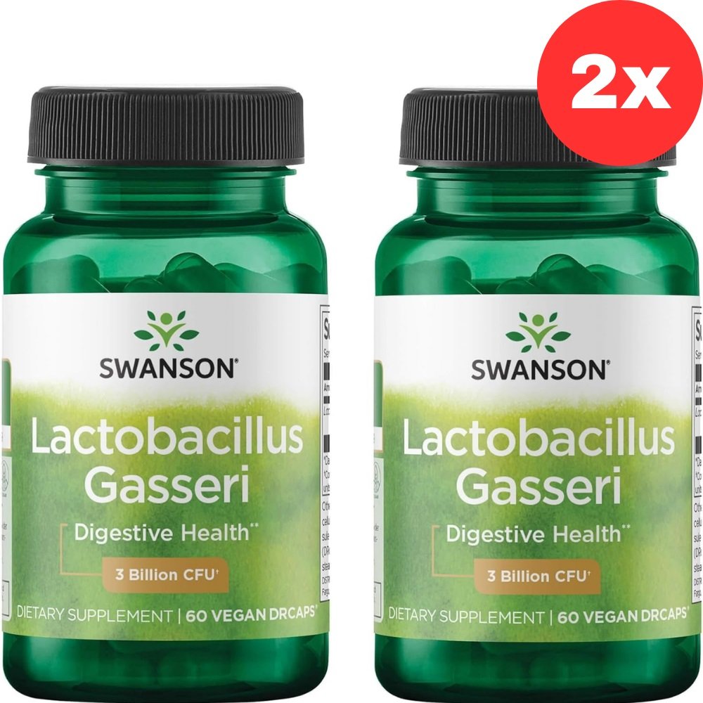 2x Swanson Lactobacillus Gasseri 3 миллиарда КОЕ, 60 капсул