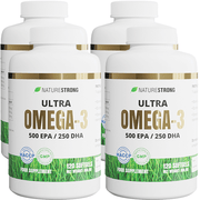 4x Naturestrong Ultra Omega-3 500 EPA - 250 DHA 120 Softgels price promotion