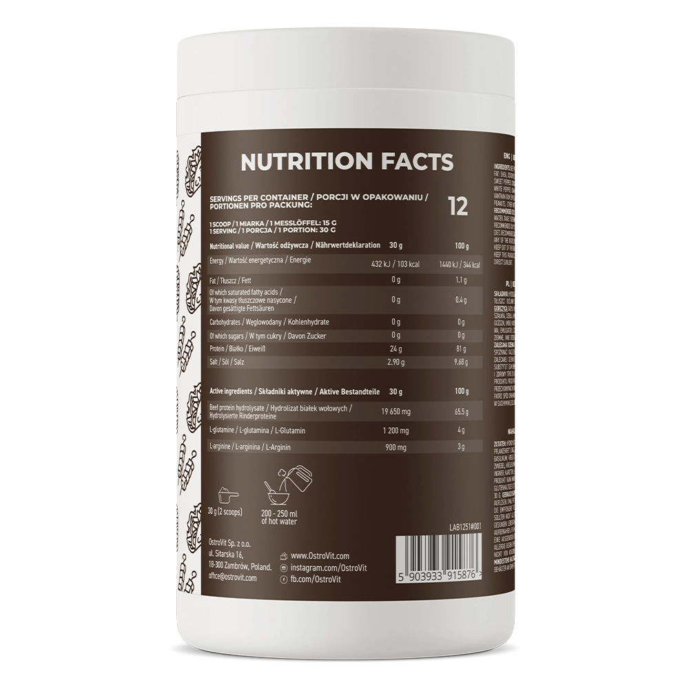 OstroVit Beef Protein 360 g Kebab composition