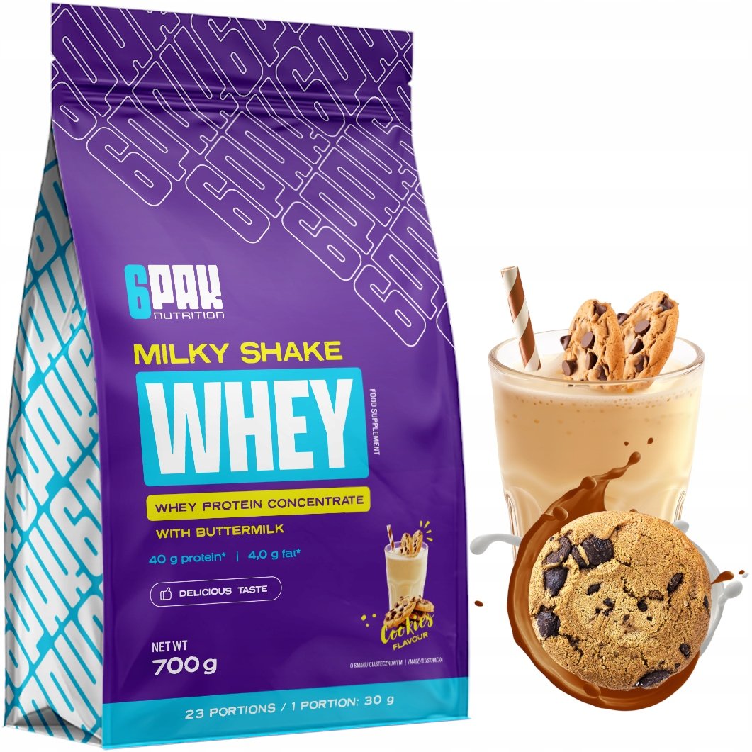 6PAK MILKY SHAKE WHEY 700g kaina