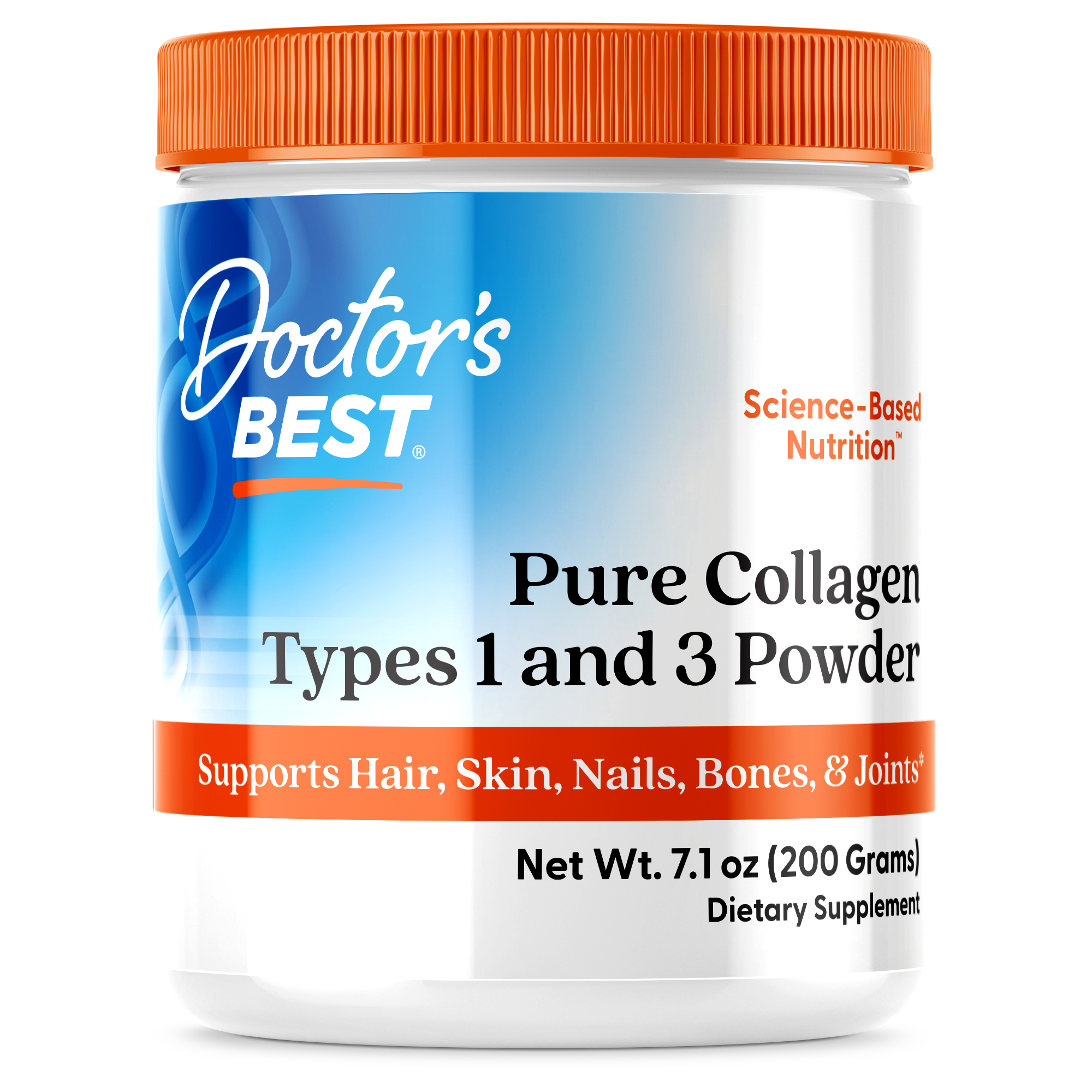 Doctor's Best Pure Collagen Type 1 and 3, Pulveris - 200 grami