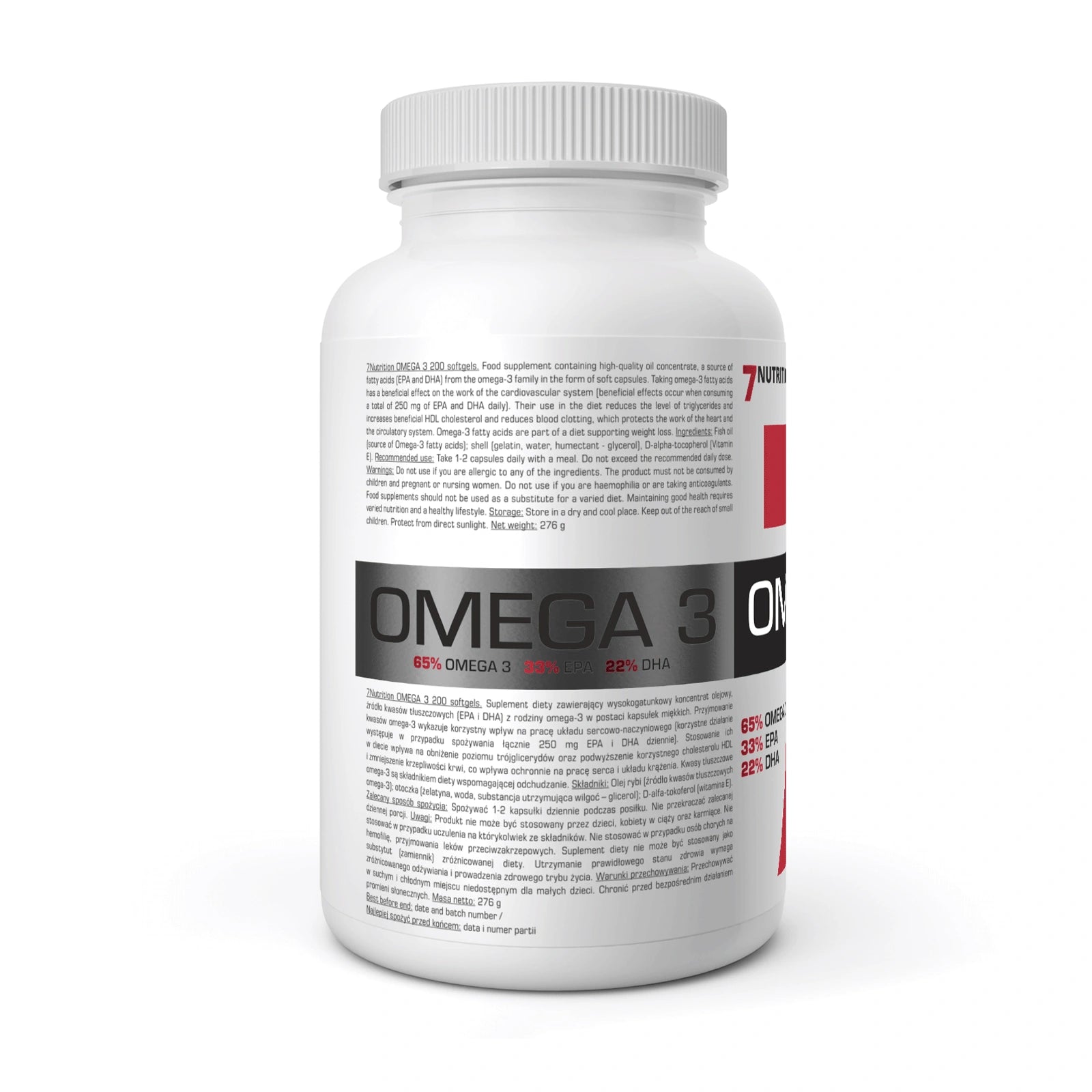 7NUTRITION Omega-3 65% 1000 mg – 200 Softgels