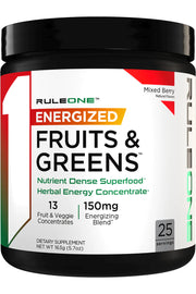 Rule One Energized Fruits & Greens, Mixed Berry - 163 grams price