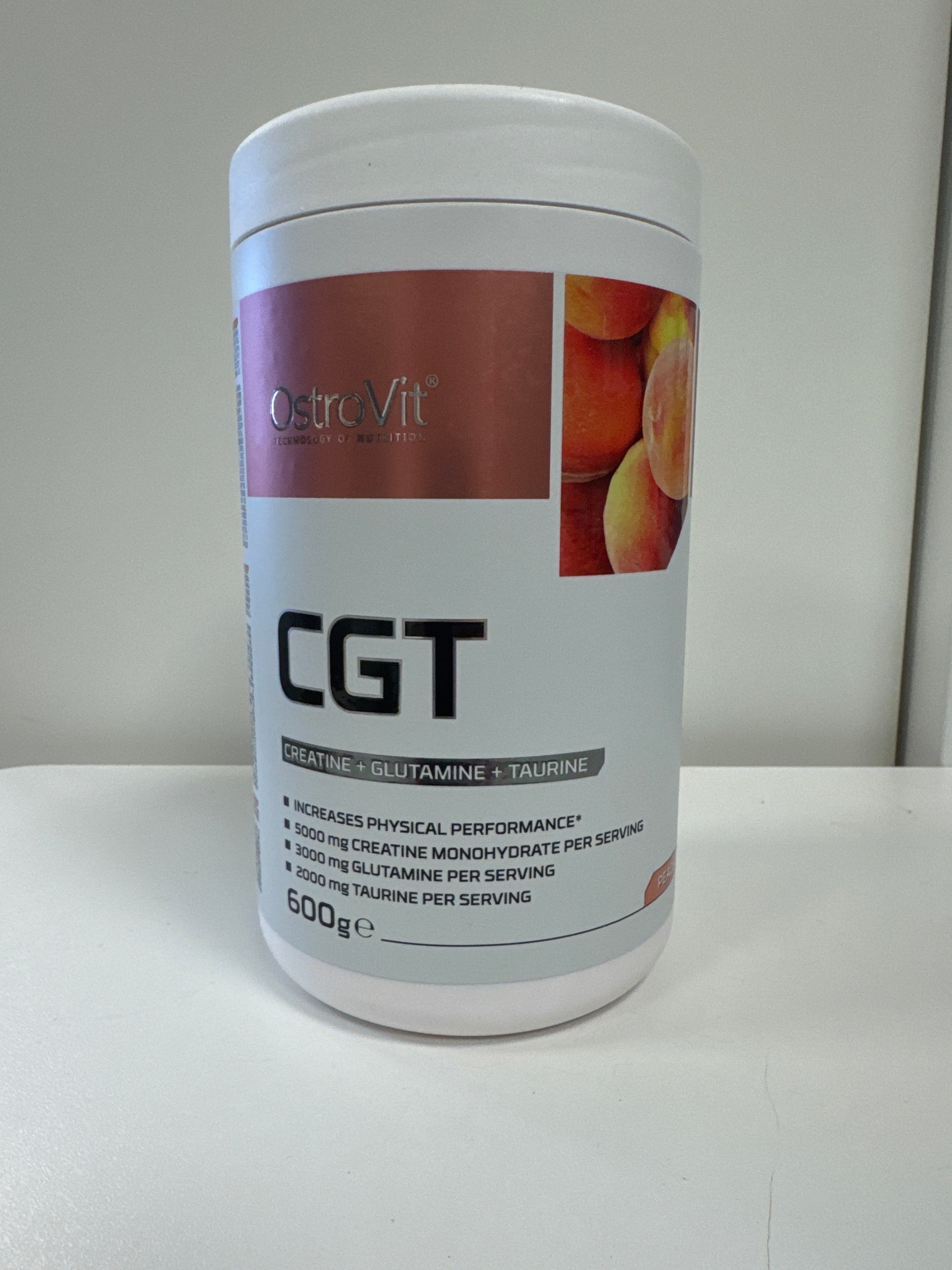 OstroVit CGT 600 g persiku | Kreatīns + Glutamīns + Taurīns