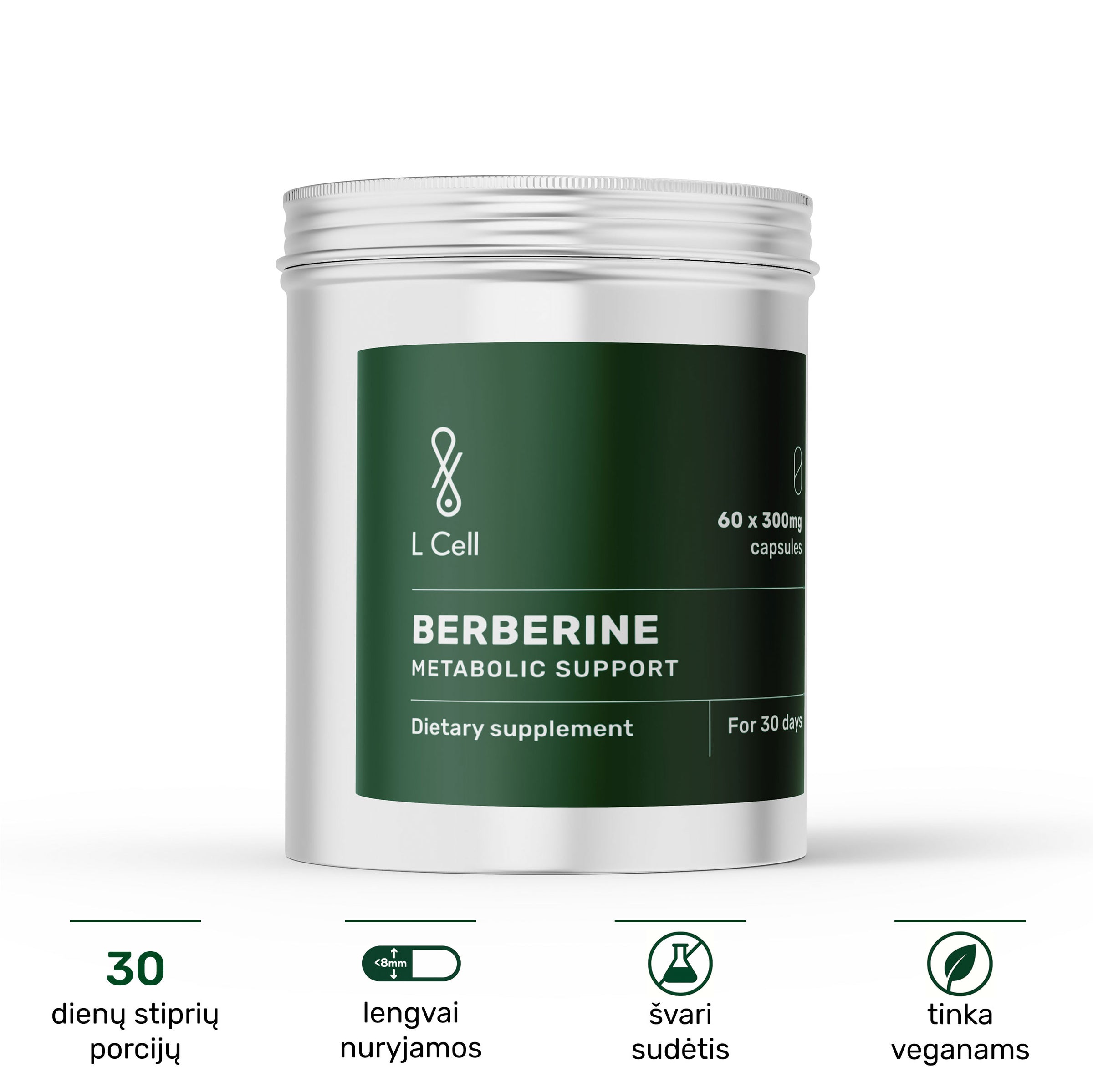 L Cell Berberine, Capsules 300 mg, 60 Capsules
