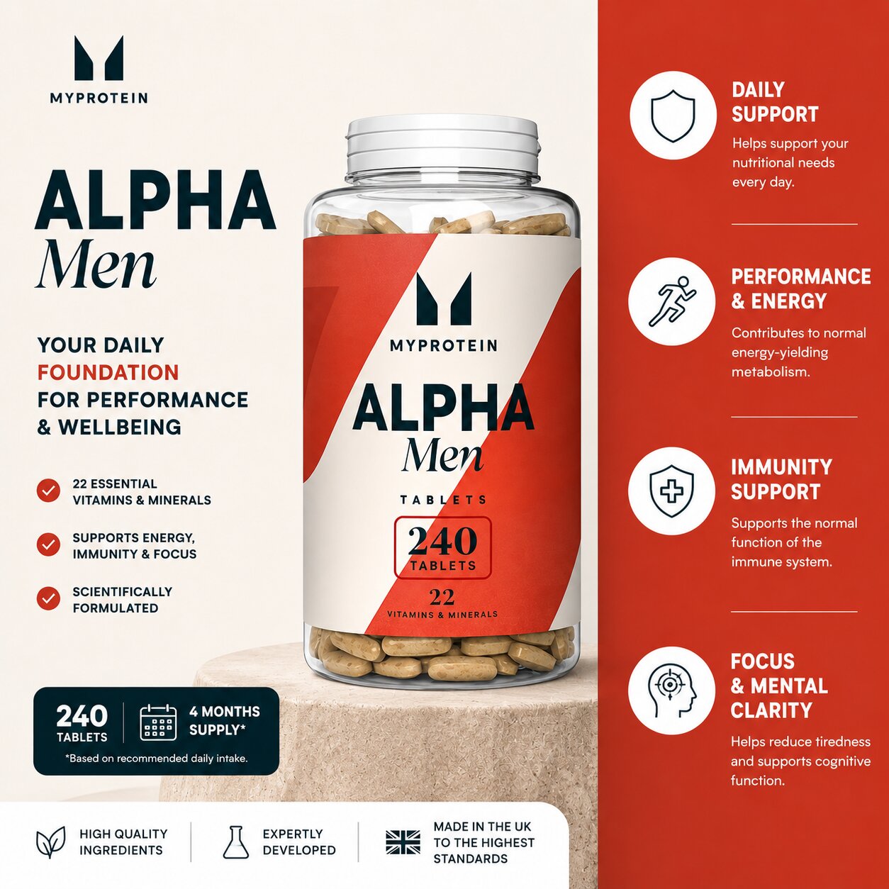 Myprotein Alpha Men 240 Tablets
