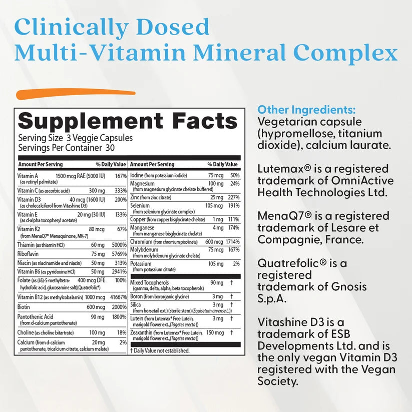 Doctor's Best Multi-Vitamin Mineral Complex 90 kapsulių