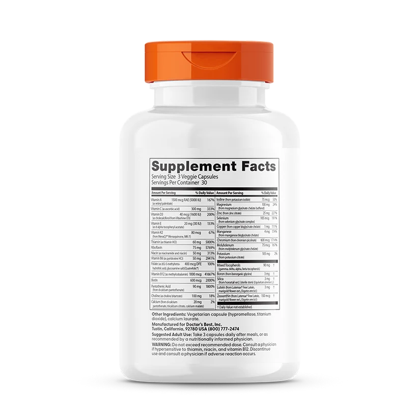 Doctor's Best Multi-Vitamin Mineral Complex 90 kapsulių