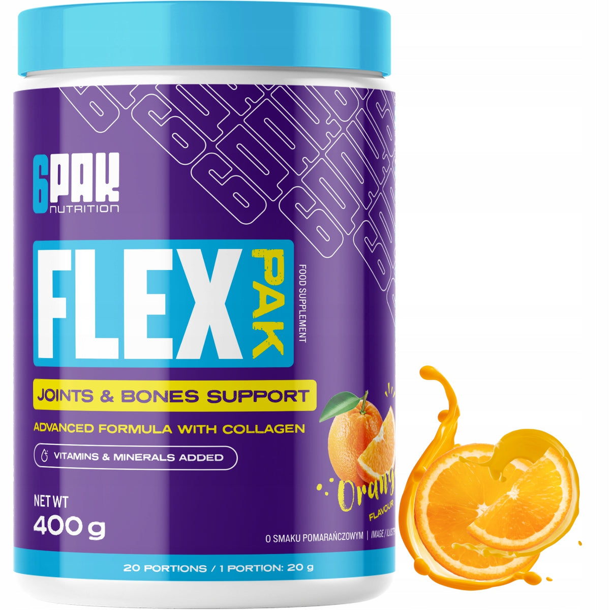 6PAK FlexPak 400 g – Joint, Cartilage & Connective Tissue Support
