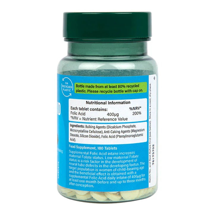 Holland & Barrett Folic Acid 400 mcg – 180 Tablets