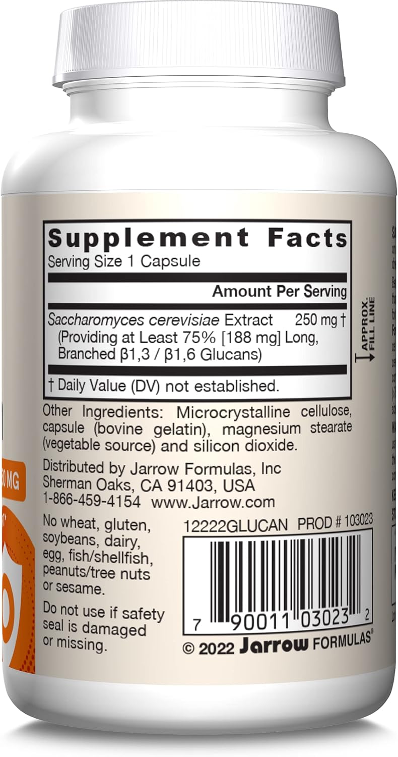 Jarrow Formulas Beta Glucan 250 mg – 60 Capsules