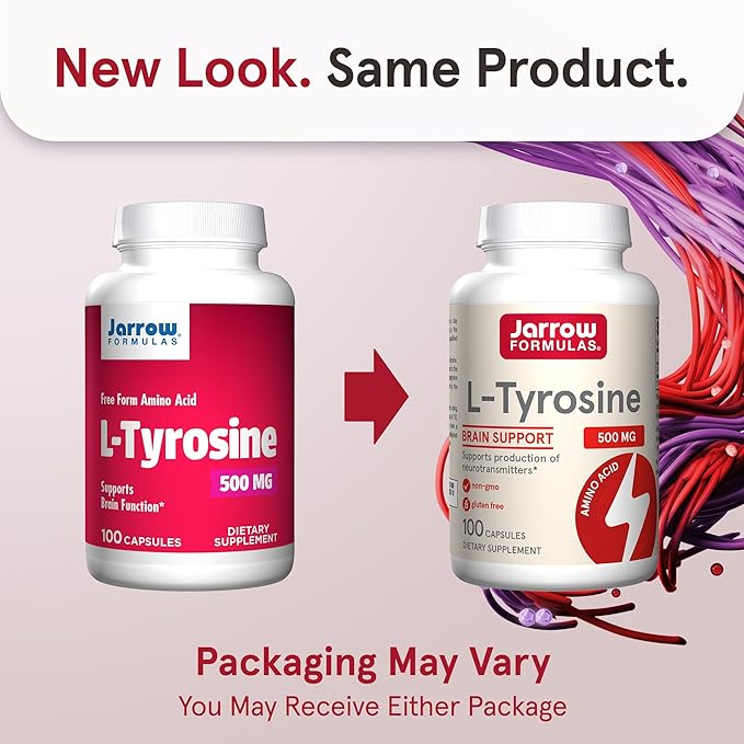 Jarrow Formulas L-Tyrosine, 500mg - 100 kapsulių