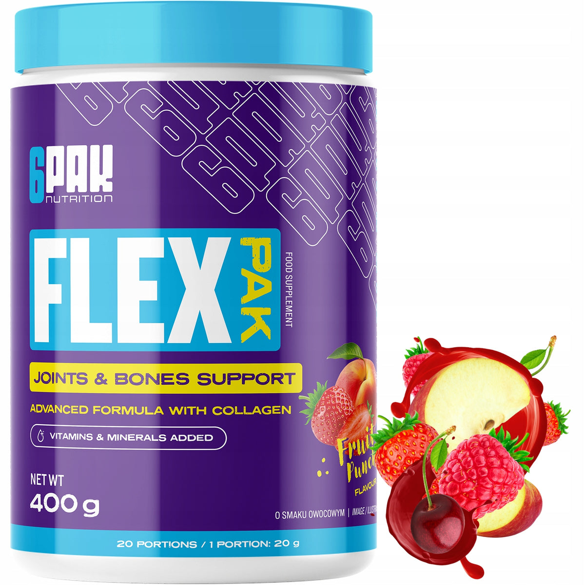 6PAK FlexPak 400 g – Joint, Cartilage & Connective Tissue Support