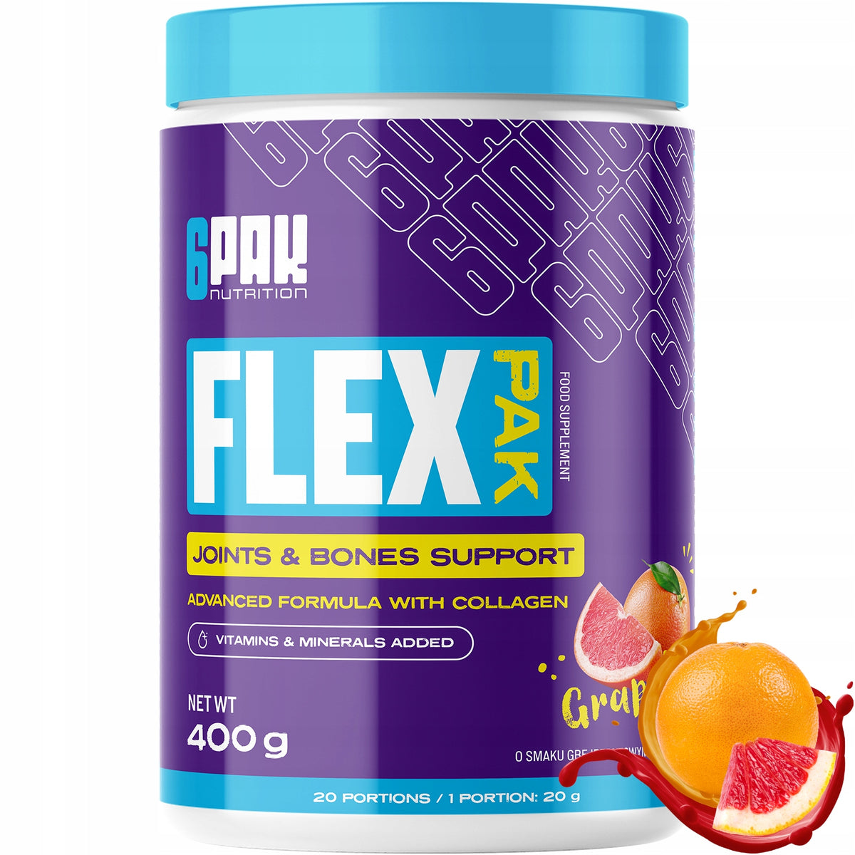 6PAK FlexPak 400 g – Joint, Cartilage & Connective Tissue Support
