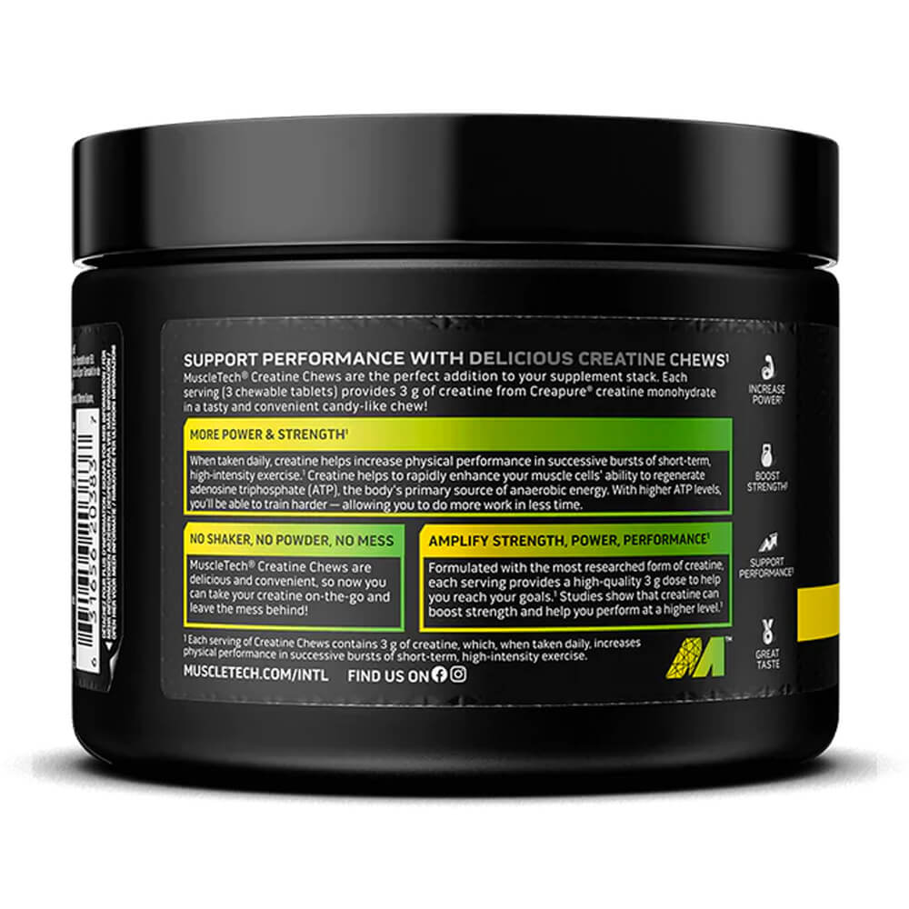 MuscleTech Creapure® Creatine Chews Citrus Burst – 90 kramtomųjų tablečių