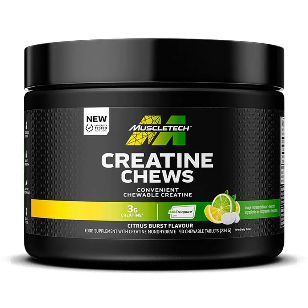 MuscleTech Creapure® Creatine Chews Citrus Burst – 90 kramtomųjų tablečių