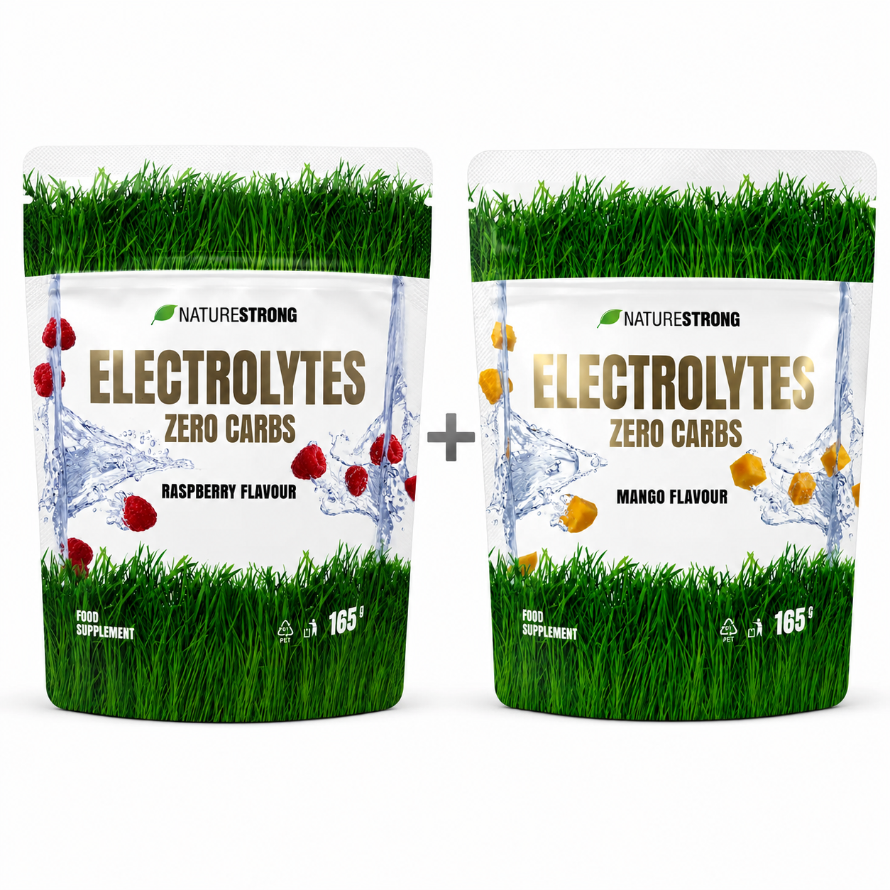 1+1 NatureStrong Electrolytes Zero Carbs – Mango, 30 servings Elektrolitai