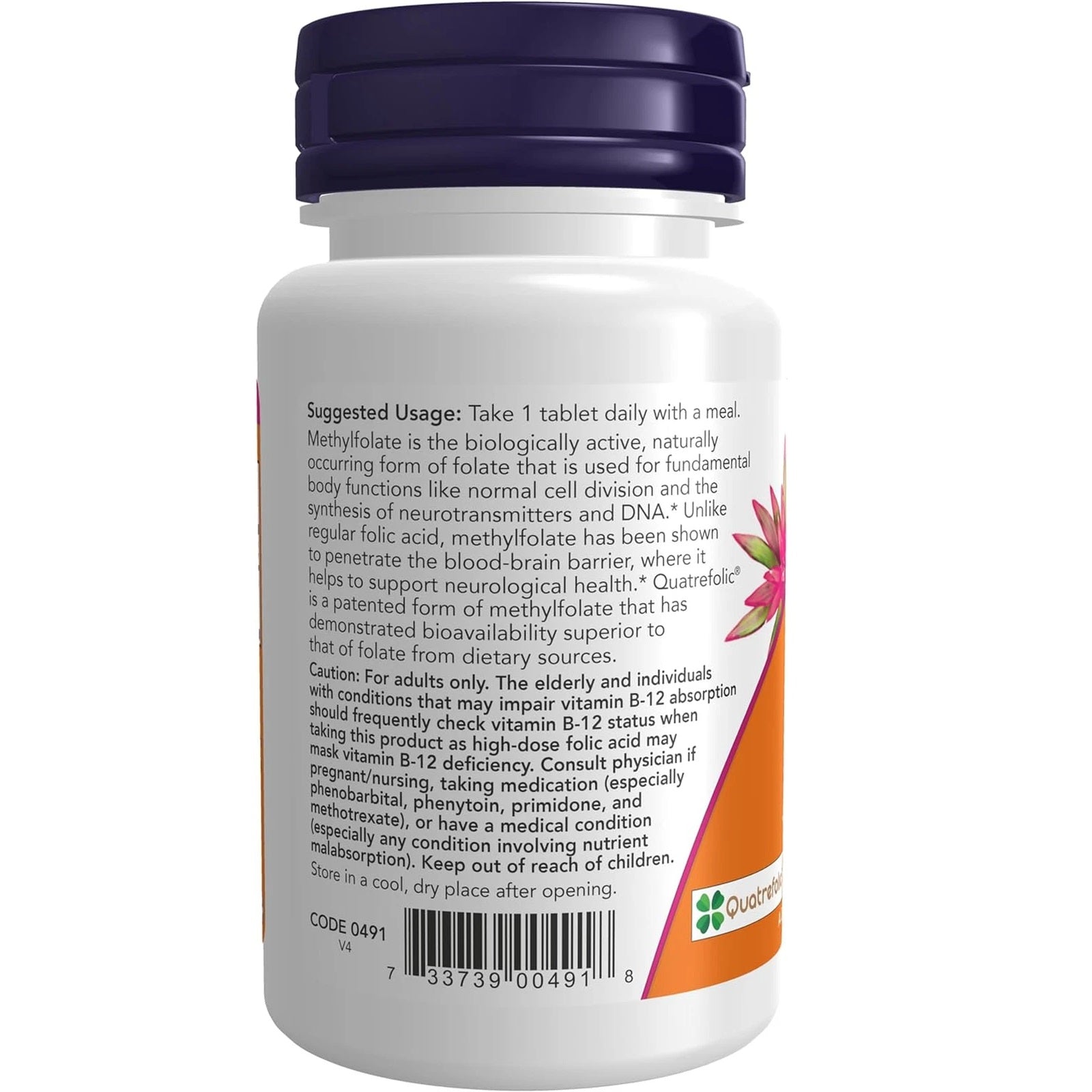 NOW Foods Methyl Folate, 1000mcg - 90 tablets