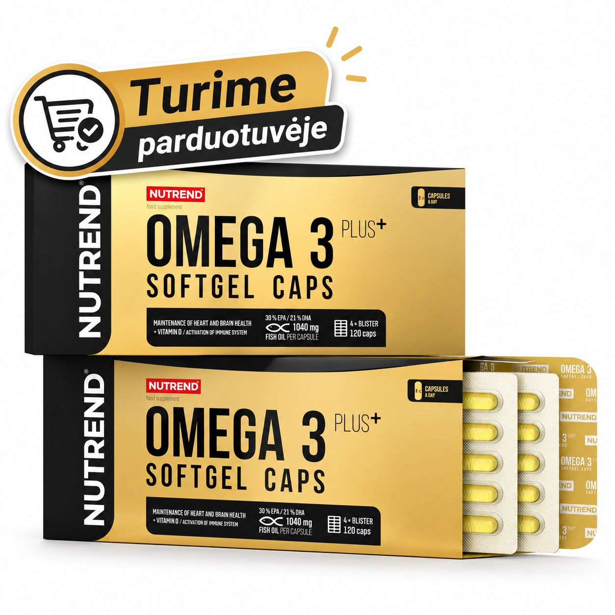 Nutrend Omega 3 Plus Softgel Caps, 120 капсул, без вкуса