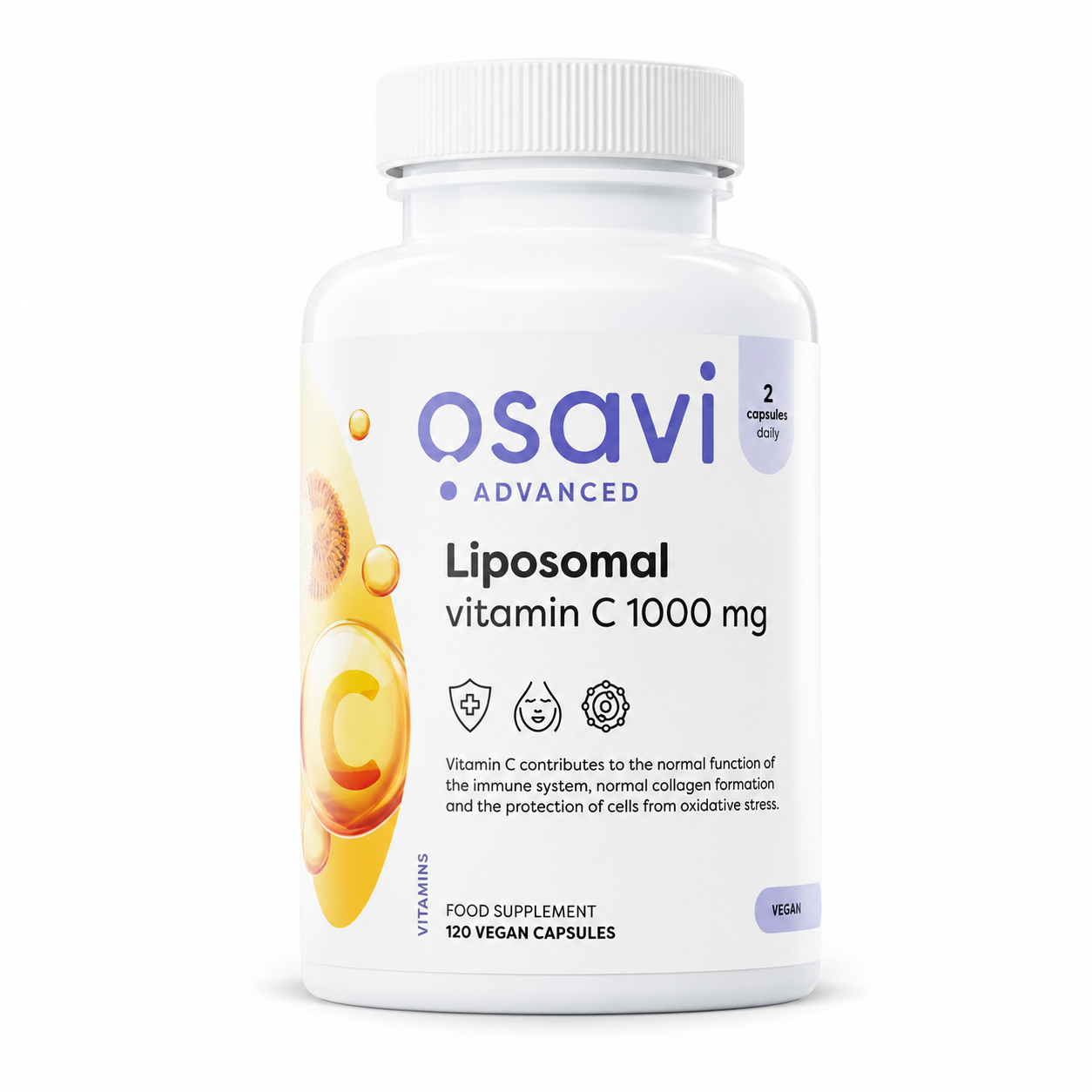 Osavi Liposomal Vitamin C – 1000 mg, 120 Vegan Capsules