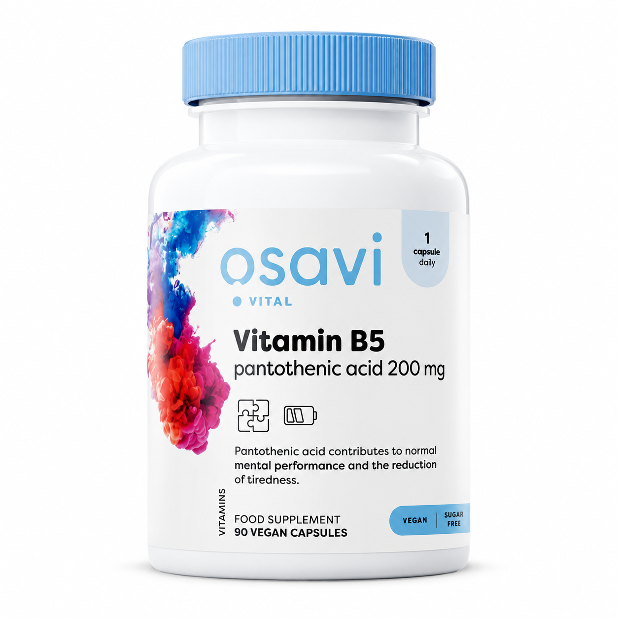 Osavi Pantothenic Acid (Vitamin B5) 200 mg – 90 Vegan Capsules
