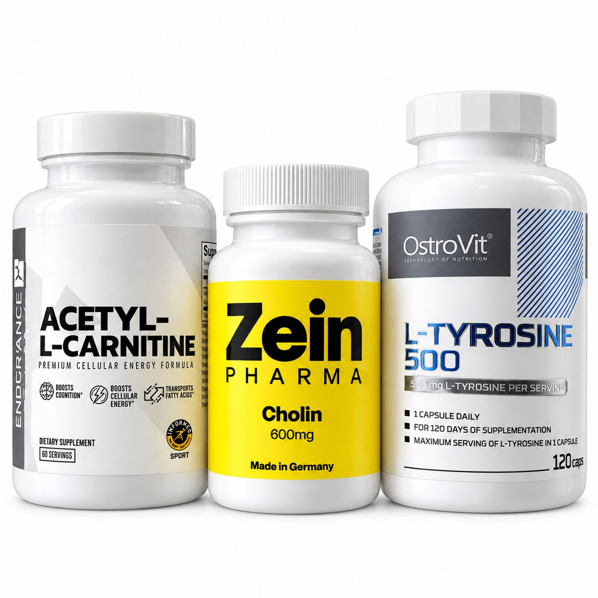 Komplekts fokusēšanai un smērēšanai NOOTROPIC — holīns, acetil-L-karnitīns un tirozīns