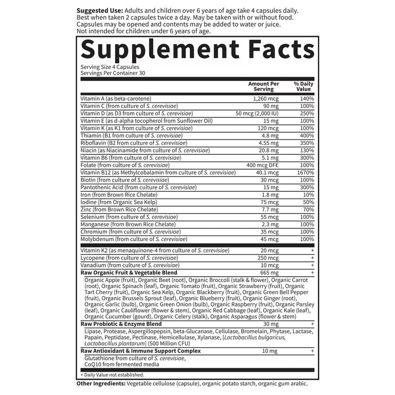 Vitamin Code Family Multivitamin 120 Capsules 2026-09-30 Short date