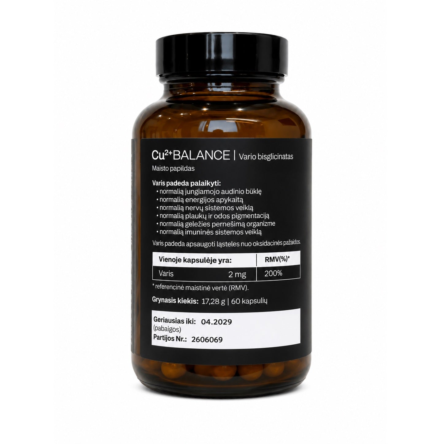 Vitamin Sea Cu²⁺ BALANCE Vario Bisglicinatas 60 kapsulių