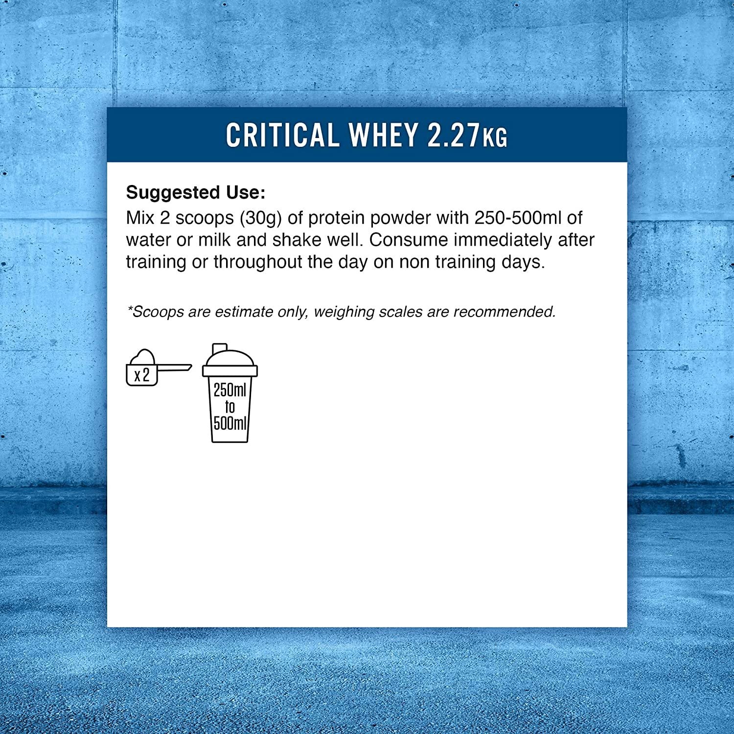 Applied Nutrition Critical Whey - consumption of 2270 grams