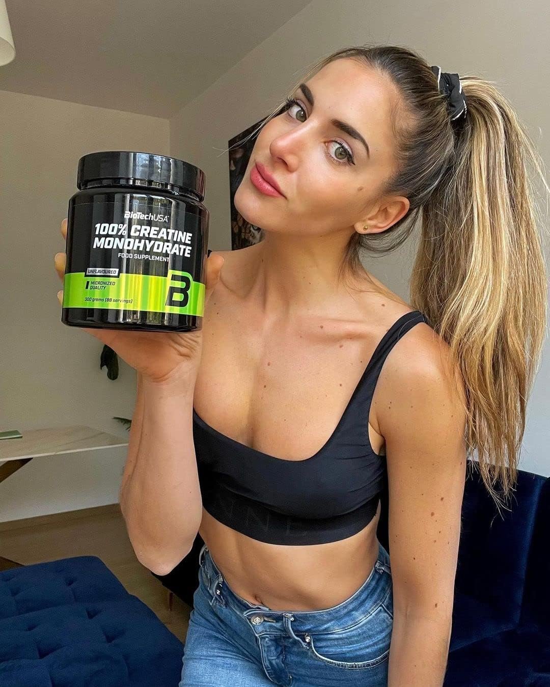 Biotech 100% Creatine Monohydrate 300 g. a girl