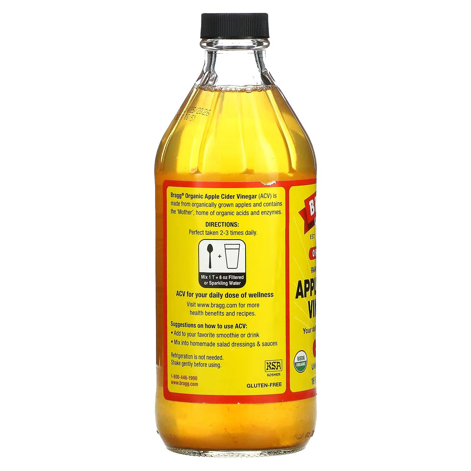 Bragg organiskais ābolu sidra etiķis ar "māti", neapstrādāts, nefiltrēts 473 ml cena