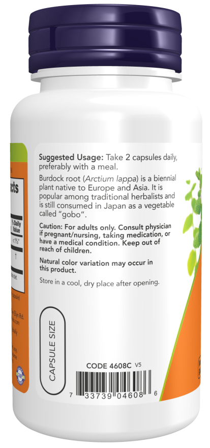 Burdock Root 430 mg 100 Veg Capsules promotion
