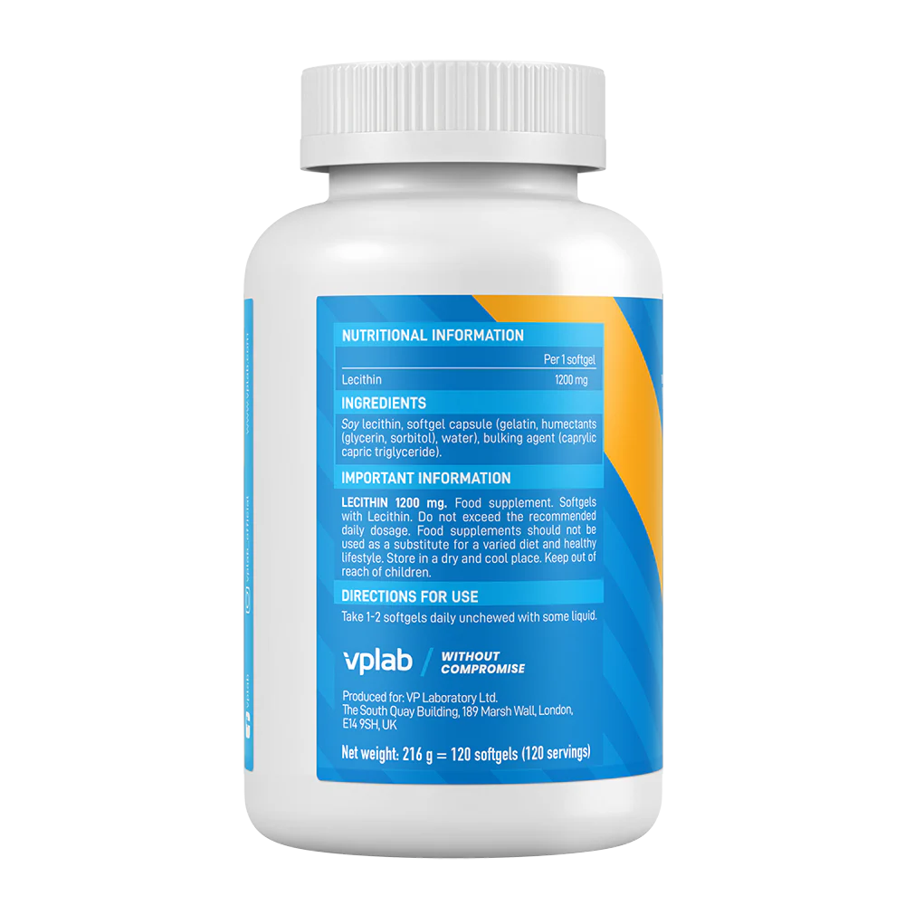 Composition of Vplab Lecithin 1200 mg 120 Softgels