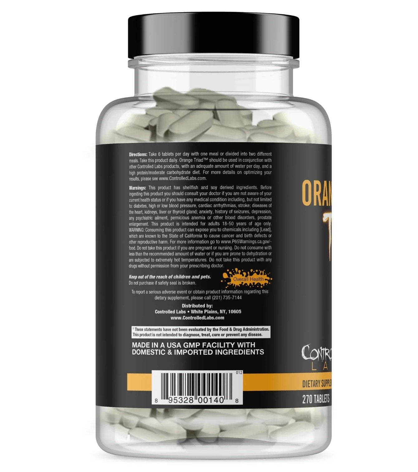 Use of Controlled Labs Orange Triad - Orange Triad - 180 tablets
