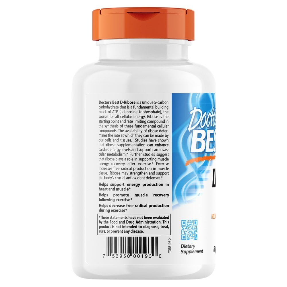 Taking Doctor's Best D-Ribose, 850mg - 120 vcaps
