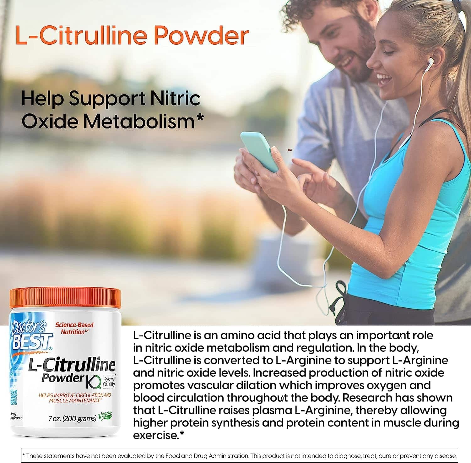 Doctor's Best L-Citrulline Powder - 200 grams purpose