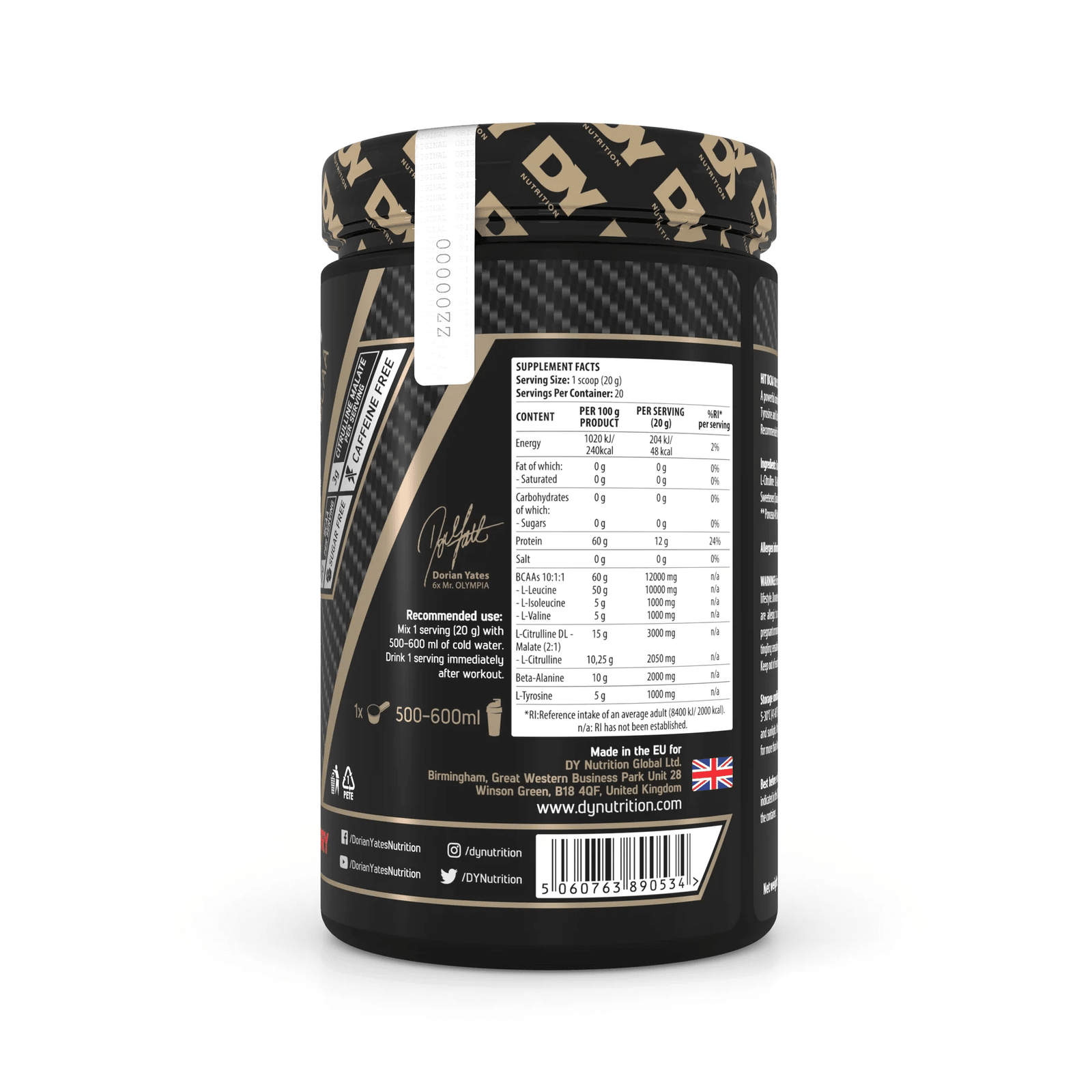 DY Nutrition HIT BCAA 400g price 4
