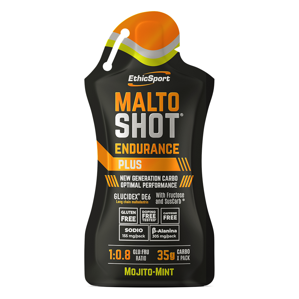 EthicSport Malto Shot Endurance Plus 50 ml mojito-minču skonio
