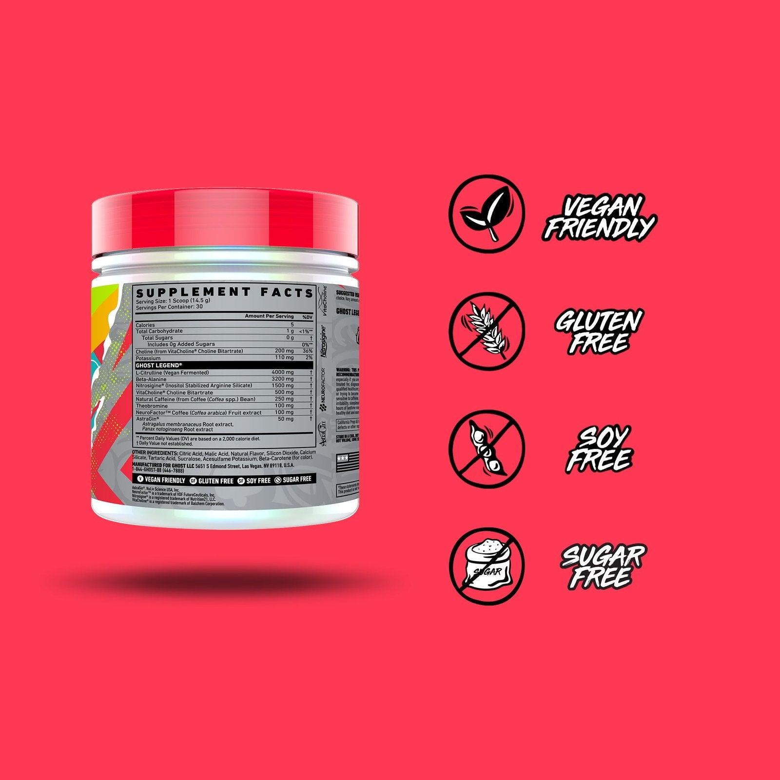 GHOST Legend v3 lemon crush composition facts