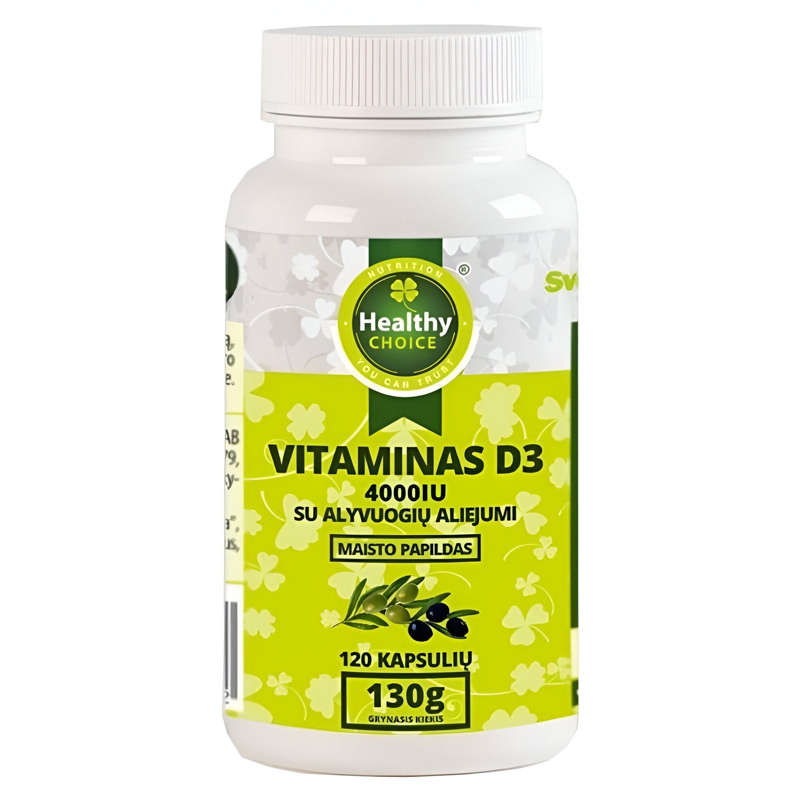 Healthy Choice Vitaminas D3 4000IU su alyvuogių aliejumi kaina (3)