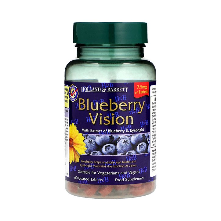 Holland & Barrett Blueberry Vision - 60 tabletes