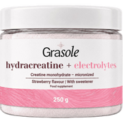 GraSole Hydracreatine + Electrolytes (braškių skonio)