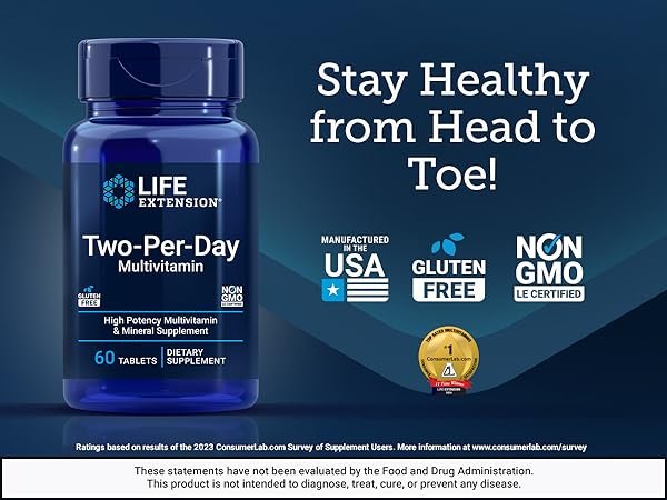 Life Extension Two-Per-Day Multivitamin Banner