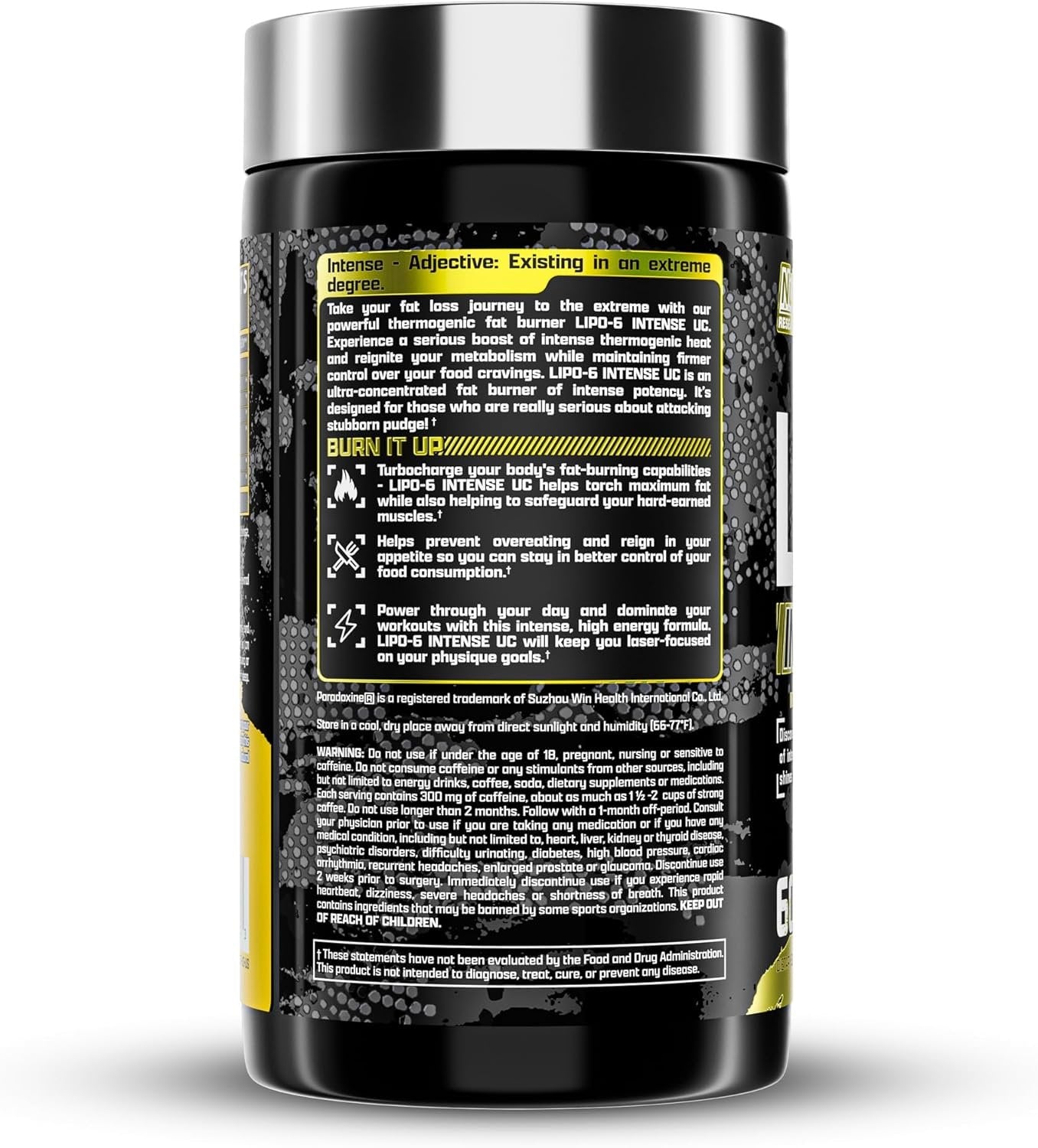 Use of LIPO-6 BLACK INTENSE Ultra Concentrate